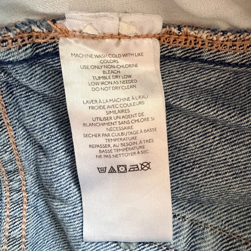 Free People Wynne Asymmetric Denim Wrap Mini Skirt Size 28